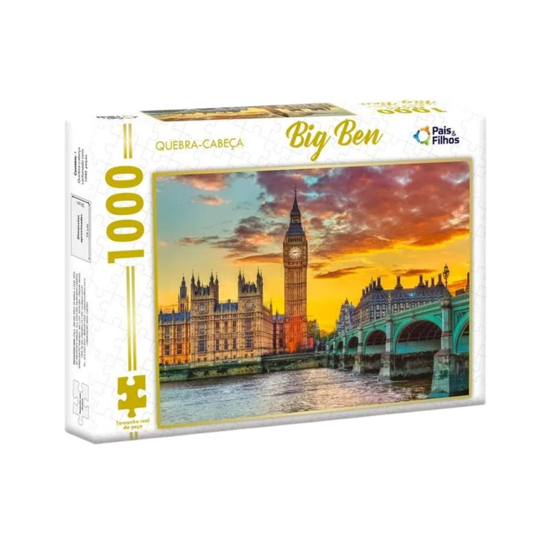 Jogo Quebra-Cabeça Puzzle Big Ben Londres 8+ anos Pais e Filhos